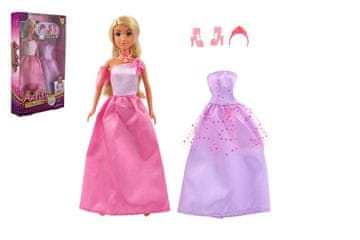 Plastična lutka princesa Anlily 30 cm z rezervno obleko + dodatki