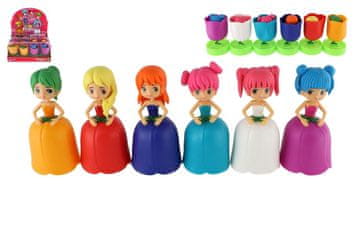 Cvetlična vila plastična lutka 12 cm s trdnim telesom mešanica vrst v blisterju