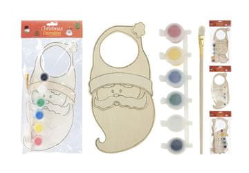 Vratni obešalnik dekoracija CHRISTMAS les + barve mešanica vrst