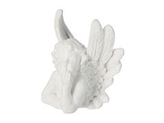 Ležeči angel - poliresin (mešanica velikosti, bela)