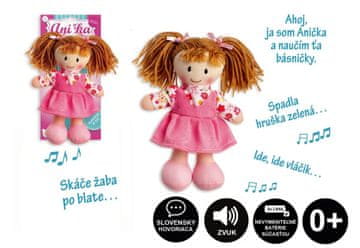 Anička krpasta lutka plišasta 20cm slovaško govoreča