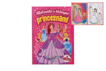 Barvanje s čudovitimi princesami z nalepkami SK različica 21x29cm