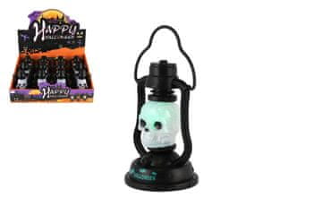 Mini svetilka/luknja strašljiva noč čarovnic iz plastike 7x12cm na baterije s svetlobo in zvokom