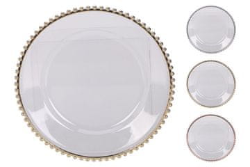 Krožnik 33 cm, plastika, TRA/barvni okras