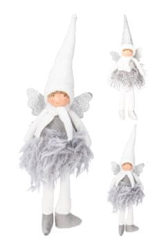Dekoracija ANGEL 40cm BELA/ BELA