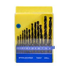 Vrtalnik za kovino HSS 1,5-6,5 mm komplet 13 kosov.