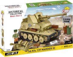 Cobi 3131 II WW Sd. Kfz. 139 Marder III, 1:35, 486 k, 2 f