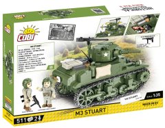 Cobi 3129 II. svetovna vojna M3 Stuart, 1:35, 511 k, 2 f