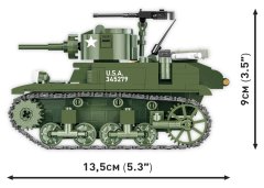 Cobi 3129 II. svetovna vojna M3 Stuart, 1:35, 511 k, 2 f