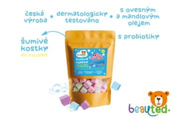 Peneče kocke za kopel s probiotiki v vrečki, ki jo je mogoče ponovno zapreti