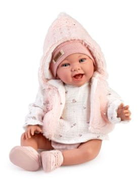 Guca 10284 OLIVIA - obtežena realistična lutka dojenčka z mehkim tekstilnim telesom - 42 cm