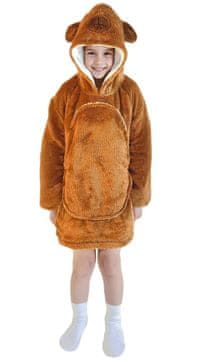 Cozy Noxxiez CH307 Kapybara - topla TV odeja s kapuco za otroke od 3 do 6 let