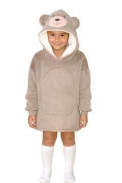 Cozy Noxxiez CH308 Bear - topla TV odeja s kapuco za otroke od 3 do 6 let
