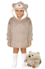 Cozy Noxxiez CH308 Bear - topla TV odeja s kapuco za otroke od 3 do 6 let