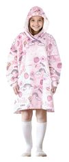 Cozy Noxxiez CH341 Sweets print - topla TV odeja s kapuco za otroke od 7 do 12 let
