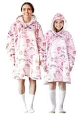 Cozy Noxxiez CH341 Sweets print - topla TV odeja s kapuco za otroke od 7 do 12 let