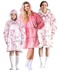 Cozy Noxxiez CH341 Sweets print - topla TV odeja s kapuco za otroke od 7 do 12 let
