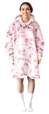 Cozy Noxxiez CH373 Sweets print - topla TV odeja s kapuco za najstnike in odrasle