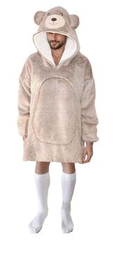 Cozy Noxxiez CH365 Bear - topla TV odeja s kapuco za najstnike in odrasle