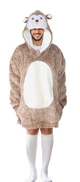 Cozy Noxxiez CH366 Ježek - topla TV odeja s kapuco za najstnike in odrasle