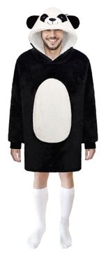 Cozy Noxxiez CH367 Panda - topla TV odeja s kapuco za najstnike in odrasle