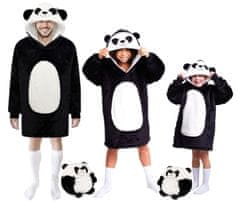 Cozy Noxxiez CH367 Panda - topla TV odeja s kapuco za najstnike in odrasle