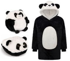 Cozy Noxxiez CH367 Panda - topla TV odeja s kapuco za najstnike in odrasle