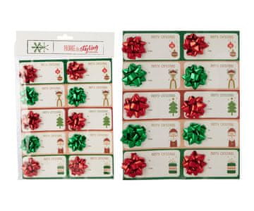 Božična imenska tablica z mešanico trakov (10 kosov)