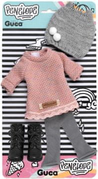 Guca P860 obleka za punčko PENELOPE velikosti 34 cm s čevlji