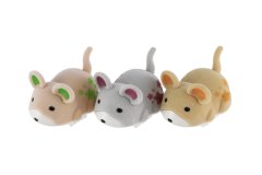 Veverica z želodom iz plastike 5cm na baterije 3 barve