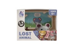 Veverica z želodom iz plastike 5cm na baterije 3 barve