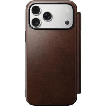 NOMAD Moderni usnjeni ovitek iP17 Pro Max Brown