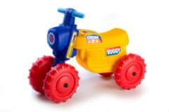 Teddies Skuter CROSS 2 rumena plastika višina sedeža 28 cm nosilnost do 25 kg