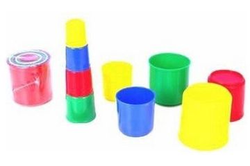 Směr Kubus piramidna sestavljanka okrogla plastika 4 barve 12m+