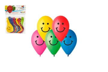 Balon/baloni napihljiv tisk Smile 10" premer 26cm karneval