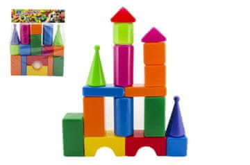 Teddies Gradbeni bloki veliki 18 kosov plastike v vrečki