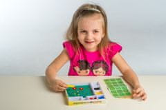 Teddies Mozaik kroglice s pinceto majhne 250 kosov plastike v škatli