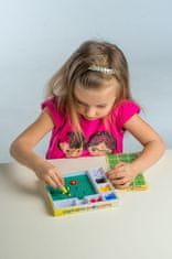 Teddies Mozaik kroglice s pinceto majhne 250 kosov plastike v škatli