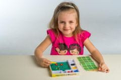 Teddies Mozaik kroglice s pinceto majhne 250 kosov plastike v škatli