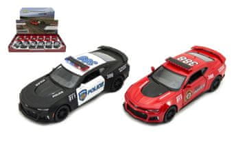 Kinsmart Avto Chevrolet Camaro policija/gasilci 12cm kovina/plastik 2 barvi za izvlečno