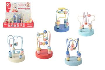 Teddies Izobraževalni labirint les/kovina 9x13cm 6 vrst 12m+