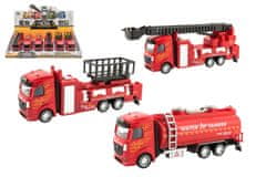 Teddies Avto gasilci kovinski/plastenski 21-23cm za izvlečne 3 vrste