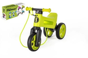 Funny Wheels Skuter Rider SuperSport green 2in1 + trak, zgoraj. Sedlo 28/30 cm, 25 kg nos 18 m+ v škatli.