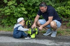 Funny Wheels Skuter Rider SuperSport green 2in1 + trak, zgoraj. Sedlo 28/30 cm, 25 kg nos 18 m+ v škatli.