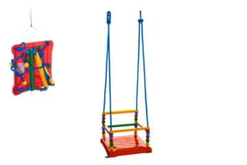 Teddies Plastična gugalnica rdeča v mreži