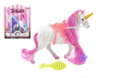 Teddies Enorog/konj 15 cm, česljiv s sedlom in dodatki