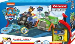 Carrera First Paw Patrol 2,4m plastika +2 avtomobila na palici.