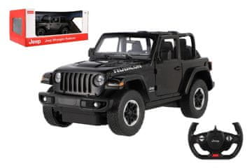 Teddies Avto RC Jeep Wrangler Rubicon RASTAR črna plastika 29cm 2,4GHz daljinski upravljalnik na baterijo. 44x19cm