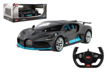 Teddies Avto RC Buggatti Divo RASTAR siva plastika 32cm 2,4GHz daljinski upravljalnik z baterijo v škatli 43x18cm