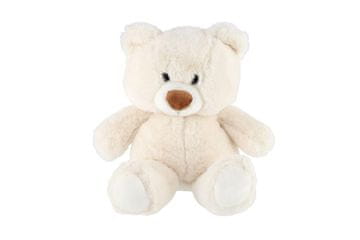 Teddies Medved sedi plišast 35cm bela